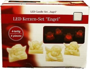 HAAC 4er Set LED Engel Kerze Ledkerze Lampe Leuchte Kerzelampe 9 cm Weihnachten - Bild 1 von 7