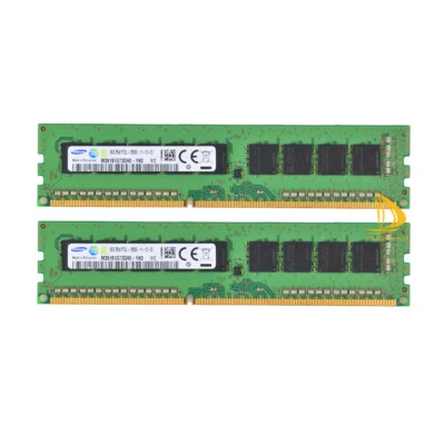 SAMSUNG 2x 8GB PC3L-12800E DDR3-1600Mhz ECC DIMM Desktop RAM M391B1G73BH0-YK0 %d - Image 1 of 4