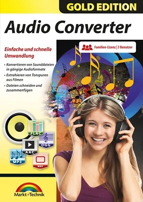 Audio Converter - Musik konvertieren in mehr als 100 Formate - 3er Lizenz- PCDVD - Bild 1 von 4