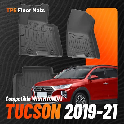 TPE Floor Mats for 2017-2022 Kia Sportage 19-21 Hyundai Tucson All-Weather - Image 1 of 4