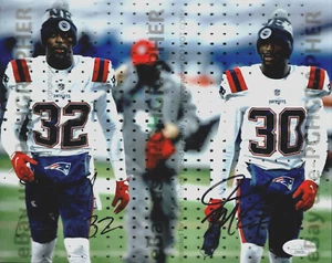 JASON & DEVIN MCCOURTY COMBO FIRMATO N.E. Patriots 8x10 - Rutgers - J.S.A. Cert. - Foto 1 di 3