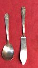 Vintage Royal Saxony Silver Plated Sugar Spoon & Master Butter Knife.