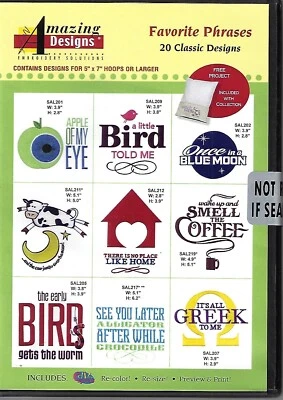Amazing Designs - Favorite Phrases (CD-ROM) New - Image 1 of 2