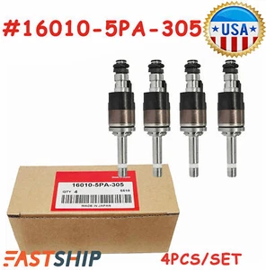 4x Inyectores de combustible OEM 16010-5PA-305 para Honda CR-V Civic Accord 4 puertas 1,5 L I4 - Imagen 1 de 4