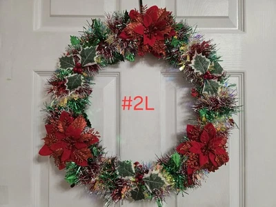 Coronas de Navidad Elegantes Únicas Hechas a Mano Puerta Pared Ventana Centro de Mesa Regalo  Foto 1 de 4