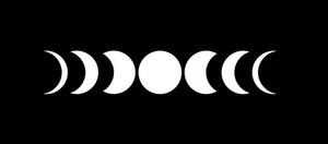 Moon Phases Full Moon Crescent Waning Vinyl Decal Sticker Window Truck Car - Picture 1 of 3
