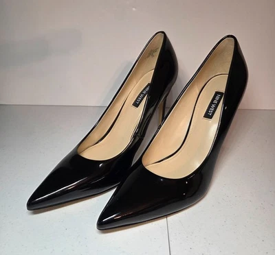 Zapatos de salón Nine West Fresh para mujer 9 1/2 M negros sin cordones punta puntiaguda tacón de aguja 4,25" Foto 1 de 4