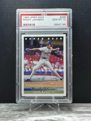 Randy Johnson 1993 cubierta superior #336 PSA 10 oro holo mal etiquetado Foto 1 de 3