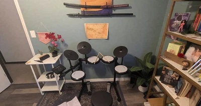 🥁 Donner DED-200 Lite Electric Drum Set With Throne Headphones Melodics Lessons - Image 1 of 4