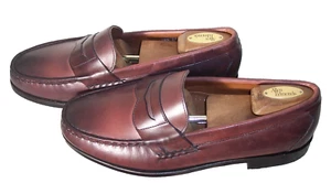 Allen Edmonds Cavanaugh sz 10.5 EEE Oxblood Leather Penny Loafers - Picture 1 of 8