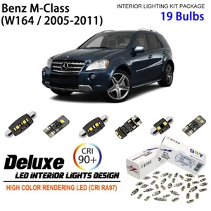 LED Interior Light Kit for Benz ML Class W164 2005-2011 Light Bulbs Error Free - Picture 1 of 8