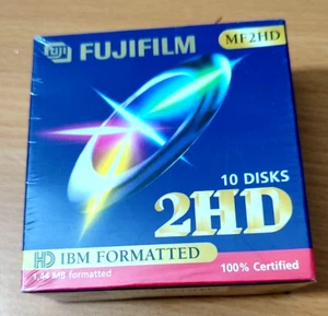 Disquetes Fujifilm - Paquete de 10 Unidades Nuevo - 10 Unit Package New VINTAGE - Picture 1 of 3