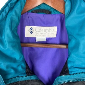 Columbia Powder Keg Jacket Mens L Purple Teal Vintage 3in1 Zip Out Ski Snowboard - Picture 1 of 24