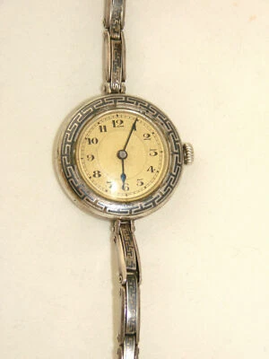 Marguerite frühe Rolex Armband Uhr geschützt 1912 original gemarkt Silber935 RAR - Bild 1 von 4