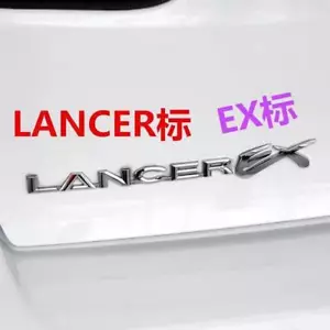 Chrome LANCER+EX Trunk Lid Badge Emblem Sticker For Mitsubishi LANCER EVOLUTION - Picture 1 of 11