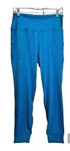 Women High Waist Jogger With Pockets Yoga Pants Blue Size X-Large - Picture 1 of 10