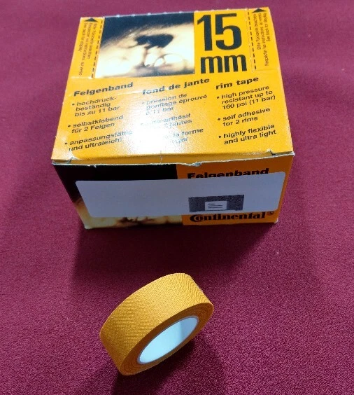 Continental Felgenband, 15mm, gelb, NEU