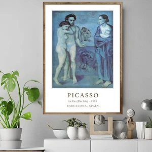 Pablo Picasso - La Vie (La Vida) - Póster/Impresión en lienzo de arte de pared de museo vintage - Imagen 1 de 3