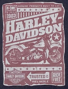 US AMERICAN HD MOTORRAD CLUB BIKER LARGE DISTRESSED UNISEX ERWACHSENE T-Shirt - Bild 1 von 2