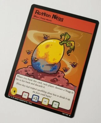 NEOPETS TRADING CARD GAME CURSE OF MARAQUA ROTTEN NEGG 72/120 UNCOMMON 2005 - Image 1 of 2