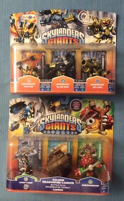 SKYLANDERS GIANTS 3 УПАКОВКИ ЛОТ (2) ЛЕГЕНДАРНЫЙ ВОСПЛАМЕНИТЕЛЬ, SLAM BAM, JET VAC ETC MIP.     - Изображение 1 из 4
