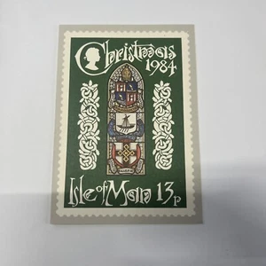 Isle of Man 1984 Christmas stamp card - Picture 1 of 4