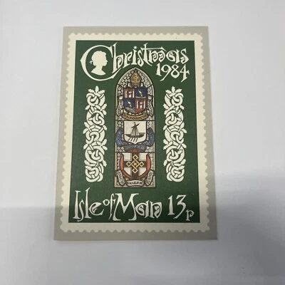 Isle of Man 1984 Christmas stamp card - Image 1 of 4