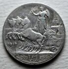 1  lire  1912  Argento   Re  Vittorio Emanuele III   Regno D'Italia 