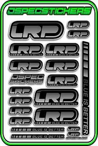 LRP ESC MOTOR BRUSHLESS RC 1/10 1/8 STICKERS LIPO BUGGY CAR DECAL GREY BLEND B - Picture 1 of 8