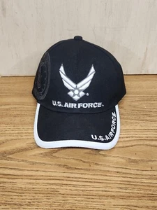 US Air Force Mütze Cap Strapback verstellbar schwarz/weiß Militär - Bild 1 von 6