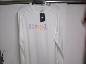 HURLEY HERREN LANGARM SONNEN-/SCHWIMMHEMD (XL) NEU MIT ETIKETT WEISS KLASSISCHES LOGO! UPF 50 COMFY - Bild 1 von 5