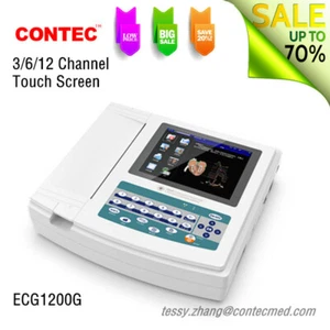 USA Touch Digital 12-channel/lead Electrocardiograph ECG/EKG Machine ECG1200G - Picture 1 of 12