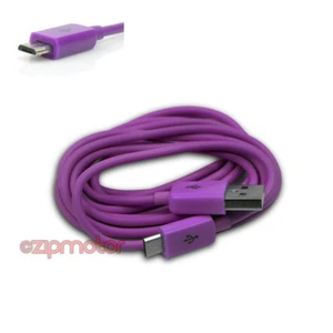 50X 10FT MICRO USB DATA POWER CHARGER CABLE PURPLE DROID HTC ONE MOTO X NEXUS 7 - Picture 1 of 1