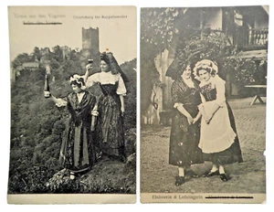 AK Volkstrachten aus dem Vogesen, Elsass und Lothringen, 1.WK Feldpost x 2 Stück - Picture 1 of 4