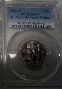 2024 S 25C Dr. Mary Edwards Walker 25C PCGS MS 67 - Picture 1 of 1