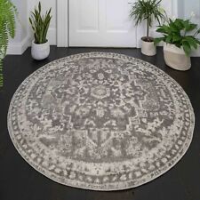 Circle Rugs for Living Room Large Round Area Mat Grey Trellis Rugs Circle Sizes 