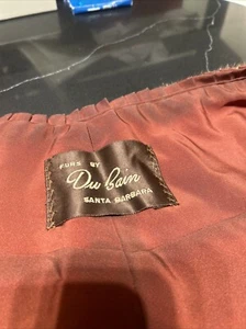 Mantón pequeño vintage de piel de visón Du Bain marrón - Imagen 1 de 9