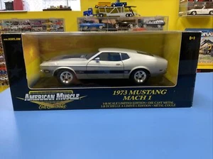 AMERICAN MUSCLE ERTL 1973 MUSTANG MACH I GREEN NEW - Picture 1 of 10