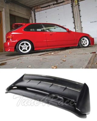 For 96-00 Honda Civic Hatch SEEKER V2 Style CARBON FIBER Rear Roof Wing Spoiler - Image 1 of 4