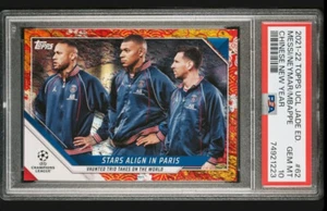 🔥⚽️PSA 10 /125 Messi Neymar Mbappe Chinese New Year Edition 2021/22 Topps Jade - Picture 1 of 2