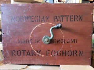 Antique 19th Century Rotary Boxed Foghorn Norwegian Pattern Made in England - Picture 1 of 9
