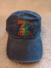 Rare Universal Studios Slouch  Baseball Hat Cap Strap Back Blue Theme Park