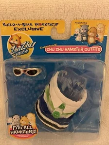 NUEVO ZHU ZHU ZHU MASCOTAS HÁMSTER VESTIDO AZUL VERDE Y GAFAS DE SOL SE ADAPTA A TODOS LOS HÁMSTERS - Imagen 1 de 2