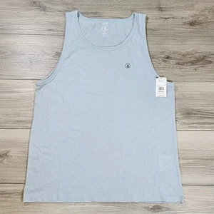 Volcom Tank Men's Medium Blue Solid Heather New - Picture 1 of 8