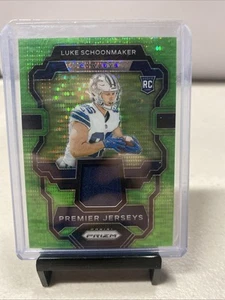 2023 Panini Prizm - Premier Jerseys Luke Schoonmaker #PJ-LS  Green Pulsar Prizm  - Picture 1 of 3