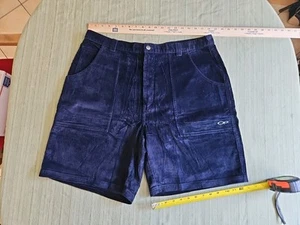 Vintage OP Ocean Pacific Corduroy Shorts Size 38 Navy Blue - Picture 1 of 5