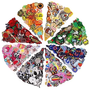 SCHÖNE VINYL bestickte Bügelbild Patches Applikation 72 Stck. zufällig sortiert Dekorat... - Bild 1 von 7