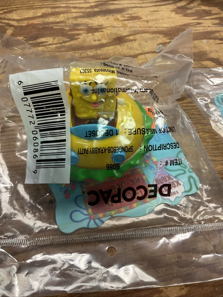 DecoPac Bob Esponja Pantalones Cuadrados Krabby Patty Cumpleaños Pastel Topper Nuevo 6086  Foto 1 de 1