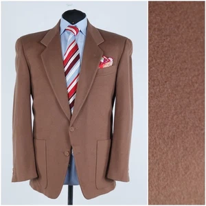 Mens Italian Cashmere Blazer 42S UK Size TOMARY Brown Wool Sport Coat Jacket - Picture 1 of 17