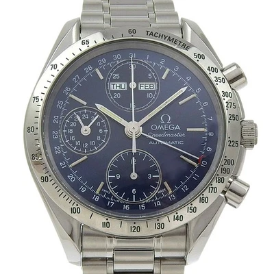 OMEGA Speedmaster Watches 3521.80 Triple Carrender cal.1151 Silver/Navy Na... - Image 1 of 4